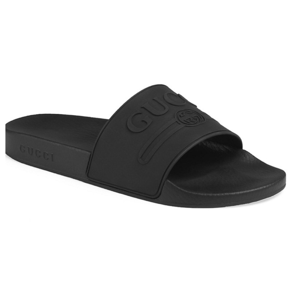 Never Worn Gucci Logo Rubber Slide Sandal